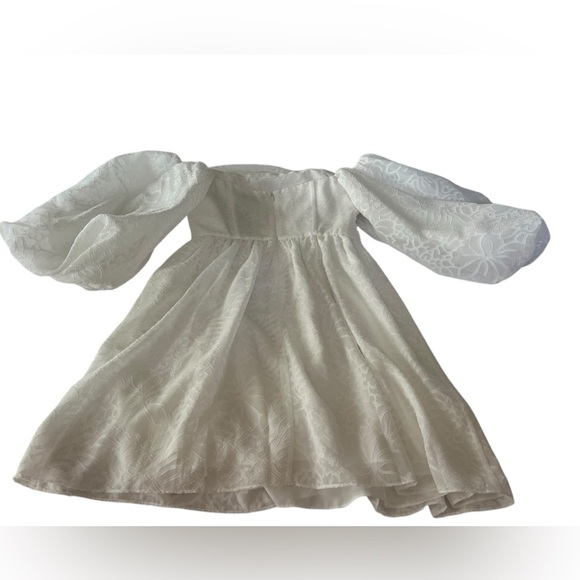 NWT Tanya Taylor Women’s Josette Puff Sleeve Mini Dress in White in size 4 - Picture 7 of 13